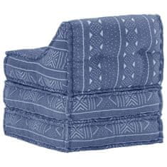 Vidaxl Modulární pouf indigo textil