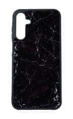 TopQ Kryt Marble Samsung A15 pevný Smoky Black 128706