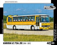 RETRO-AUTA© KB Barko s.r.o. Puzzle BUS 19 - KAROSA LC 736.20 (1984 - 1997) - 40 dílků