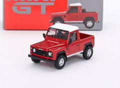 RETRO-AUTA© Land Rover Defender 90 Pickup Masai Red - Mini GT 1:64