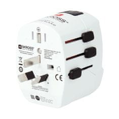 Skross cestovní adaptér PRO Light USB AC30PD World, 7A max., USB A+C, PD 30W, UK+USA+Austrálie/Čína, PA46USBC-PD30