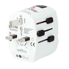 Skross cestovní adaptér PRO Light USB AC30PD World, 7A max., USB A+C, PD 30W, UK+USA+Austrálie/Čína, PA46USBC-PD30