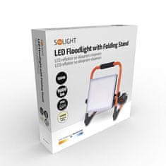 Solight LED reflektor se sklopným stojanem, 100W, 9000lm, 4000K, kabel se zástrčkou, IP65, WM-100W-FEQ