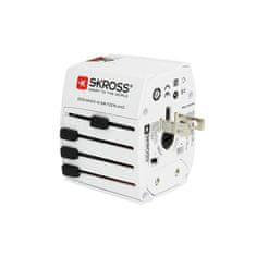 Skross cestovní adaptér MUV USB, USB A+C, univerzální pro 150 zemí, PA48USBC