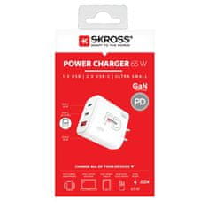 Skross USB A+C nabíjecí adaptér Power charger 65W GaN US, Power Delivery, typ A, DC57USA-PD65