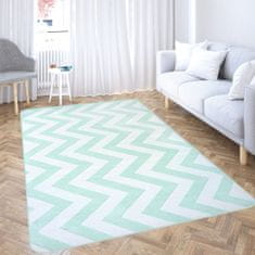 Tutumi Plyšový koberec Clover Zig Zag Mint