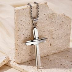 IZMAEL Náhrdleník Silver Cross-Stříbrná KP34101