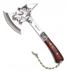 Foxter 2227 Taktická sekera Tomahawk motiv vlk 32 cm