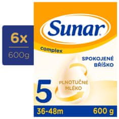 Sunar Complex 5 dětské mléko, 6 x 600 g