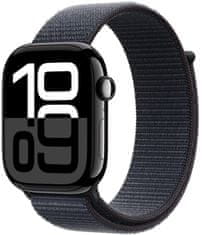 Apple Watch Series 10 GPS 46mm, Jet Black Aluminium Case, Ink Sport Loop (MWWR3QC/A)