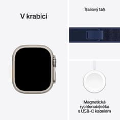 Apple Watch Ultra 2 GPS + Cellular 49mm, Natural Titanium Case, Blue Trail Loop - S/M (MX4J3CS/A)