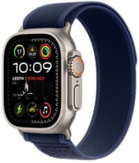 Apple Watch Ultra 2 GPS + Cellular 49mm, Natural Titanium Case, Blue Trail Loop - M/L (MX4L3CS/A)