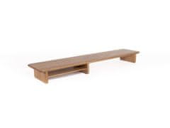 Misura Premium Oak Wooden Monitor Stand: Walnut Elegance