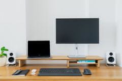 GRINDWOOD Premium Oak Wooden Monitor Stand: Timeless Natural