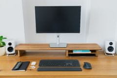 Misura Premium Oak Wooden Monitor Stand: Walnut Elegance