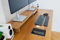 Misura Premium Oak Wooden Monitor Stand: Walnut Elegance