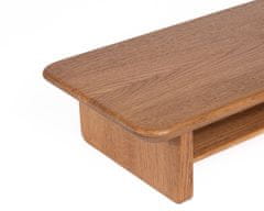 Misura Premium Oak Wooden Monitor Stand: Walnut Elegance