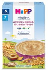 HiPP Mléčná kaše PRAEBIOTIK® vícezrnná se švestkami od 6. měsíce, 250 g