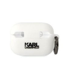 Apple Pouzdro / obal na Apple Airpods Pro 2 bílé KARL LAGERFELD