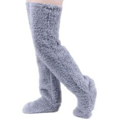 VIVVA® Dámské ponožky, Teplé ponožky, Zimní ponožky, Hřejivé ponožky Teplé nadkolenky | HUGSOCKS Šedá