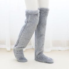 VIVVA® Dámské ponožky, Teplé ponožky, Zimní ponožky, Hřejivé ponožky Teplé nadkolenky | HUGSOCKS Šedá