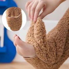 VIVVA® Dámské ponožky, Teplé ponožky, Zimní ponožky, Hřejivé ponožky Teplé nadkolenky | HUGSOCKS Hnědá