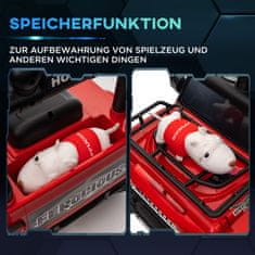 HOMCOM Elektrické Dětské Auto, Terénní Auto S Připojením Na Hudbu, S Úložným Prostorem, Světlomety, Klakson, 3 Km/H, Elektrické Dětské Vozítko 3-5 Let 