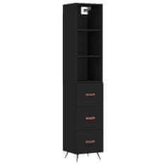 Vidaxl Skříň highboard černá 34,5 x 34 x 180 cm kompozitní dřevo