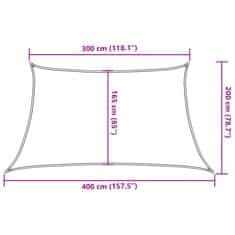 Vidaxl Stínící plachta 160 g/m² žlutá 3/4 x 2 m HDPE