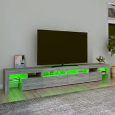 Vidaxl TV skříňka s LED osvětlením šedá sonoma 260x36,5x40 cm