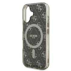 Guess Originální kryt GUESS IML 4G Background Magsafe GUHMP16SH4DTEW for Apple iPhone 16 , barva hnědá