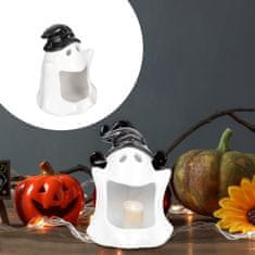 Korbi Svícen Halloween, lampion bílý duch, podložka na tealight