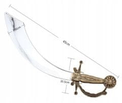 Korbi Dlouhá pirátská šavle s zakřiveným ostřím, 45 cm