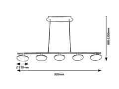 Rabalux  MADI LED závěsné svítidlo 72240