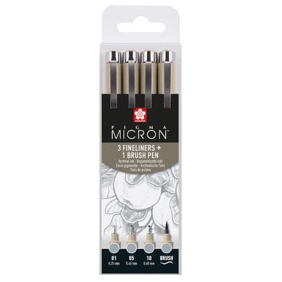 Sakura Sada Pigma Micron Light Cool Gray 4 ks