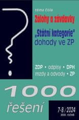 1000 ŘEŠENÍ 7-8/2024 - Zálohy a závdavky - Odpisy, „Státní kategorie“ a dohody ve zdravotním pojiště