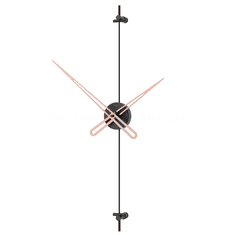 Mclock Designové nástěnné hodiny AX6006 Axle black-rose 60cm