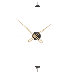 Mclock Designové nástěnné hodiny AX6004 Axle black-oak 60cm