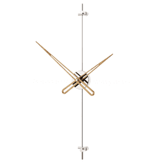 Mclock Designové nástěnné hodiny AX6019 Axle silver-walnut 60cm