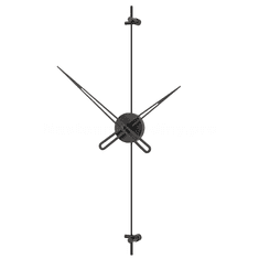 Mclock Designové nástěnné hodiny AX6002 Axle black-black 60cm