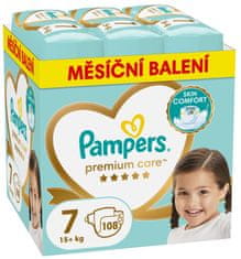 Pampers Premium Care vel. 7, 108 ks, 15 kg+