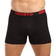 Nedeto 3PACK pánské boxerky černé (3NB003b) - velikost XL