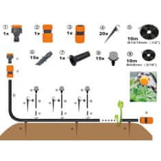 J.A.D. TOOLS sada mikro zavlažovacího systému 10m