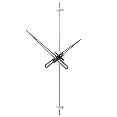 Mclock Designové nástěnné hodiny AX6015 Axle silver-black 60cm