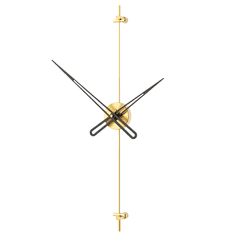 Mclock Designové nástěnné hodiny AX6009 Axle gold mat-black 60cm