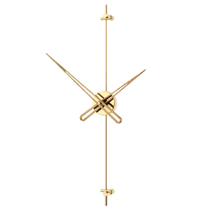 Mclock Designové nástěnné hodiny AX6012 Axle gold-walnut 60cm