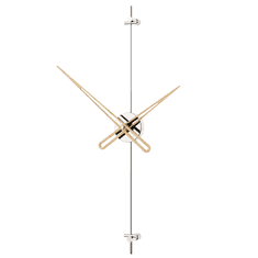 Mclock Designové nástěnné hodiny AX6016 Axle silver-oak 60cm