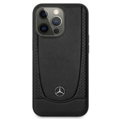 MERCEDES hard obal na iPhone 15 PRO MAX 6.7" Black Leather Urban