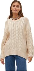 Vero Moda Dámský svetr VMSVEACABLE 10310869 Birch (Velikost M)