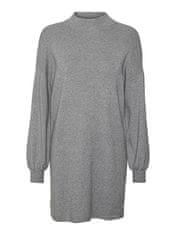 Vero Moda Dámské šaty VMNANCY Loose Fit 10249116 Light Grey Melange (Velikost M)